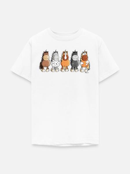 Happy Horses - Teenager T-Shirt - Weiß