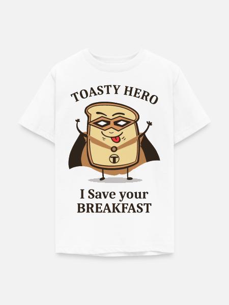 Frühstücks Held Toastbrot - Teenager T-Shirt - Weiß