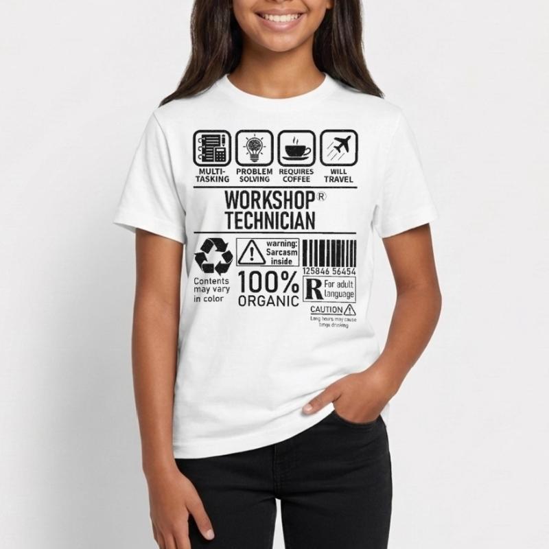 Workshop Technician multi tasking problem solving Teenage T-Shirt