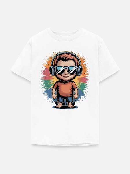 Regenbogen Beats Avatar - Teenager T-Shirt - Weiß