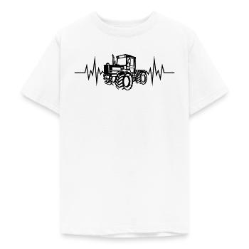 MB Trac 01 Herzfrq - Teenager T-Shirt - Weiß - Vorne - AI Model Teenager Male dark (155cm)