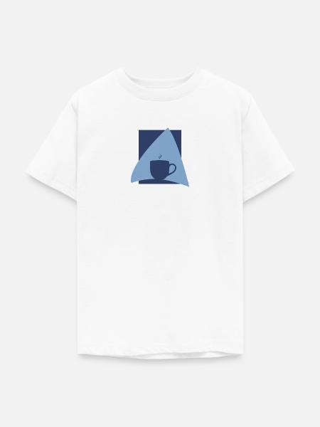 Kaffeebohne Cappuccino Kaffeetasse - Teenager T-Shirt - Weiß