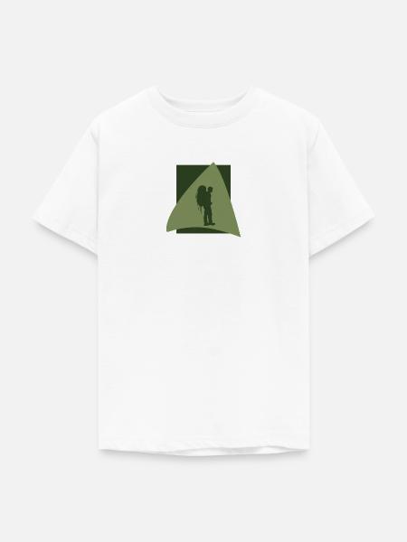 Rucksack Wanderung Wandern - Teenager T-Shirt - Weiß