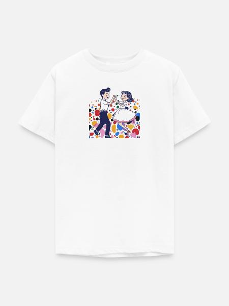 Tanzpaar Foxtrott - Teenager T-Shirt - Weiß