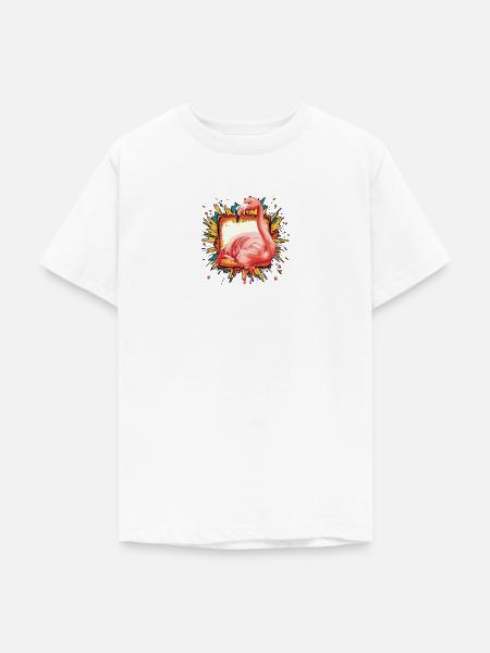 Flamingo Tierliebe - Teenager T-Shirt - Weiß