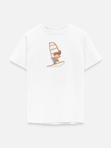 Windsurfen Wellenreiten - Teenager T-Shirt - Weiß