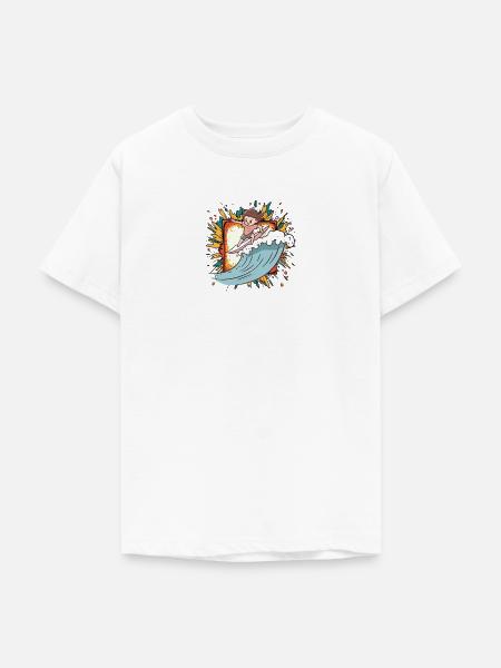 Surfer Wellenreiten - Teenager T-Shirt - Weiß