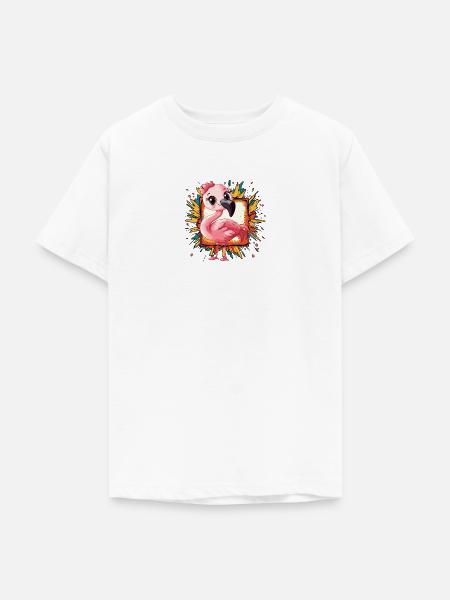 Flamingo Exotisch - Teenager T-Shirt - Weiß