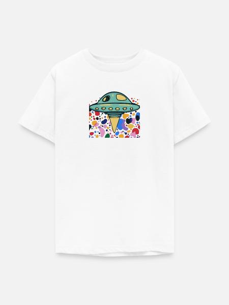 UFO Scifi Raumschiff - Teenager T-Shirt - Weiß