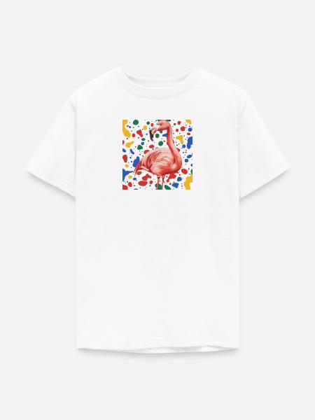 Flamingo Wasservogel - Teenager T-Shirt - Weiß