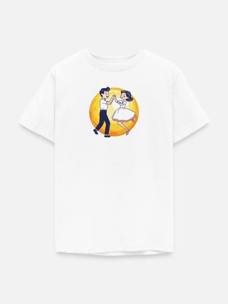 Tanzpaar Foxtrott - Teenager T-Shirt - Weiß