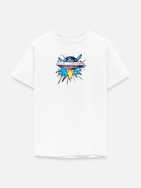 UFO Scifi Mars - Teenager T-Shirt - Weiß