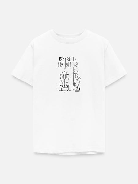 Rennwagen - Teenager T-Shirt - Weiß
