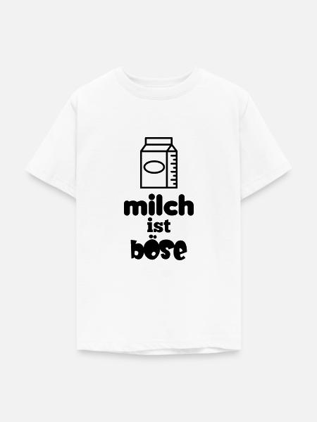 Milch ist böse - Teenager T-Shirt - Weiß