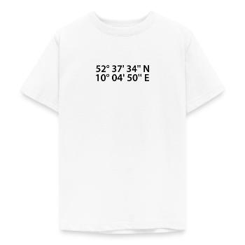 Coordonnées de Celle - T-shirt Ado - blanc - Devant - AI Model Teenager Male dark (155cm)