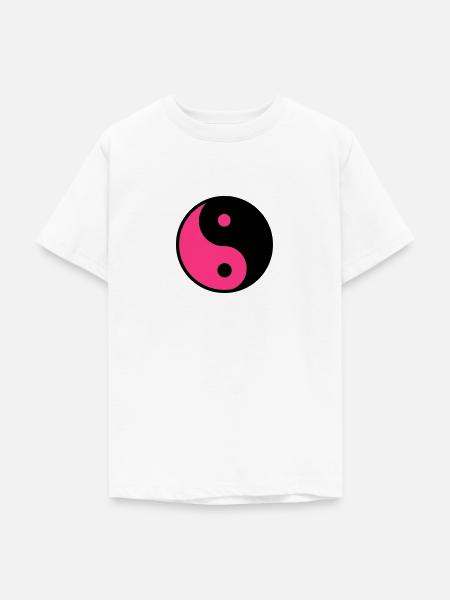 Yin Yang - Teenager T-Shirt - Weiß