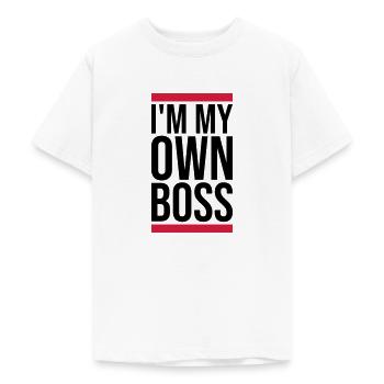 My Own Boss - Teenage T-Shirt - white - Front - AI Model Teenager Male dark (155cm)