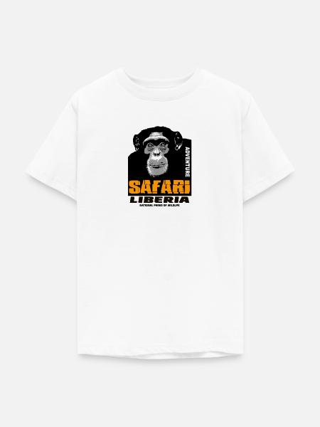 Liberia - Schimpanse - Teenager T-Shirt - Weiß
