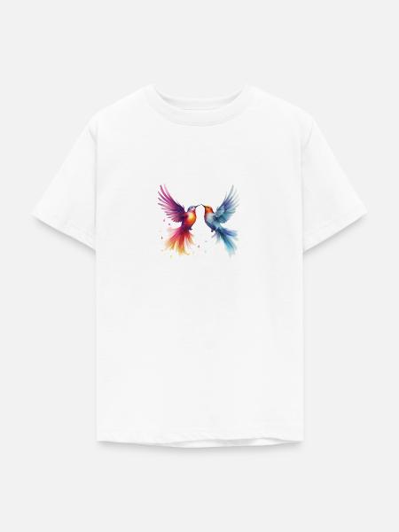 Bunte Vögel - Teenager T-Shirt - Weiß