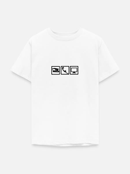 Büro - Teenager T-Shirt - Weiß