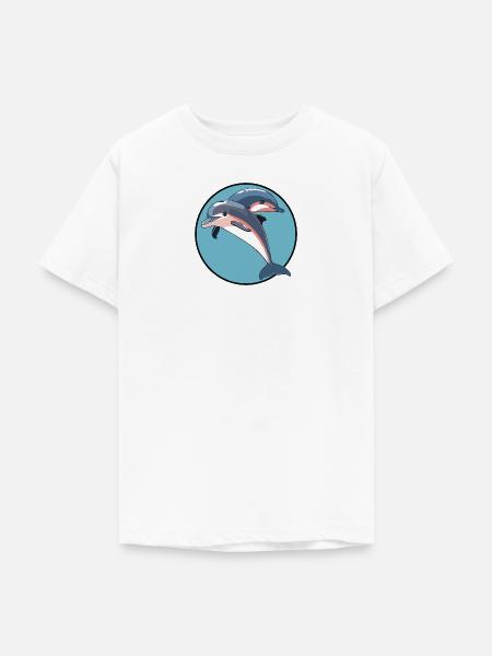 Delfin Meer Meeresbewohner - Teenager T-Shirt - Weiß