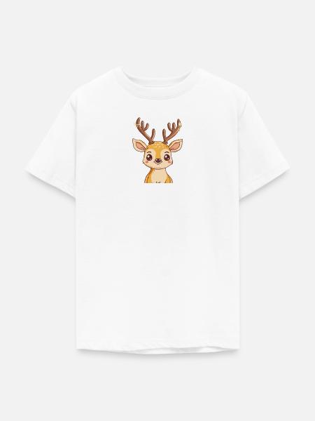 Hirschgeweih Wald Hirsch - Teenager T-Shirt - Weiß