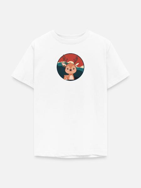 Hirschgeweih Waldbewohner Hirsch - Teenager T-Shirt - Weiß
