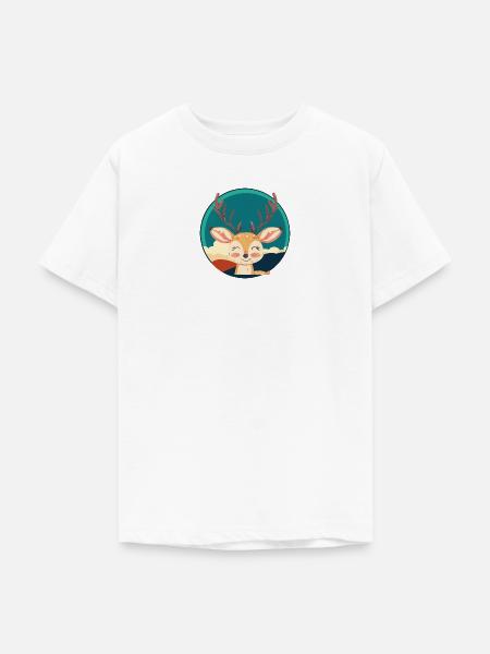 Hirschgeweih Waldbewohner - Teenager T-Shirt - Weiß