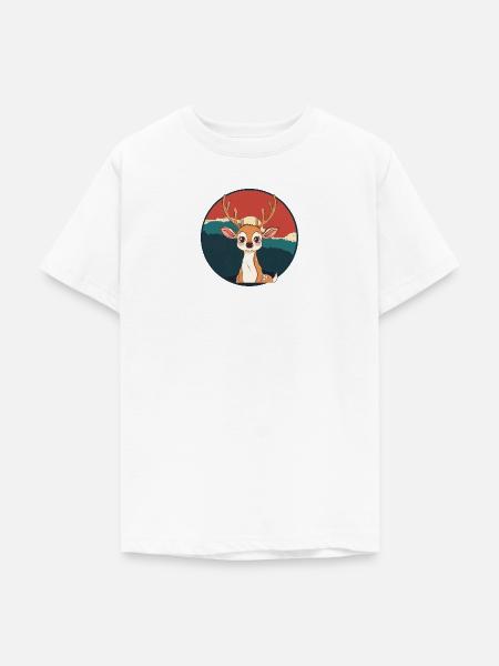 Hirsch Hirschgeweih - Teenager T-Shirt - Weiß