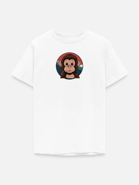 Affe Affengesicht Banane - Teenager T-Shirt - Weiß