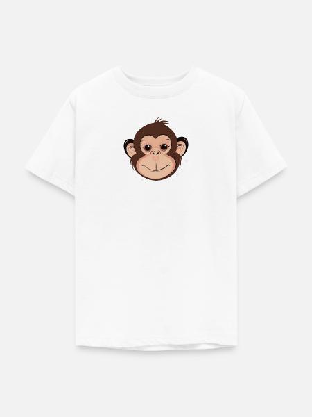 Affe Wildnis - Teenager T-Shirt - Weiß