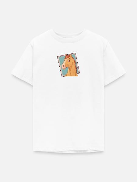 Pferde Ponyhof Ross - Teenager T-Shirt - Weiß