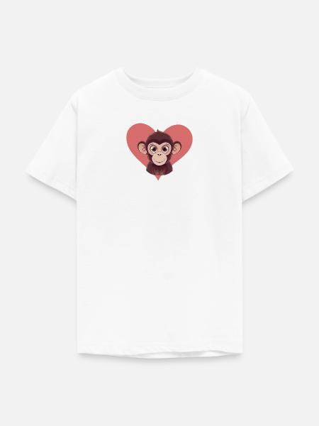 Affe Zootier - Teenager T-Shirt - Weiß