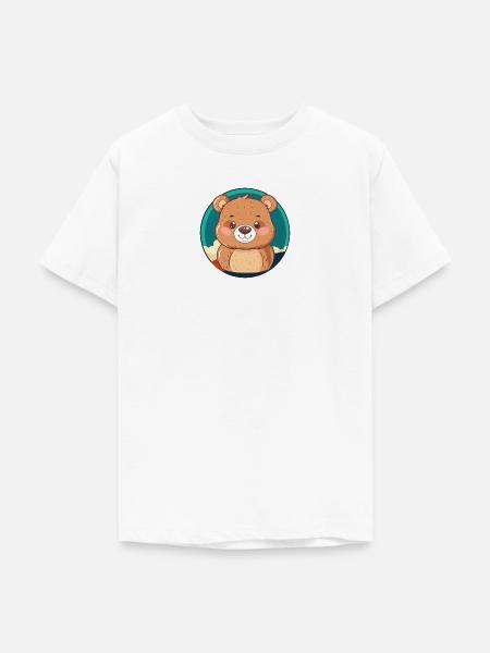 Baer Grizzly Waldbewohner - Teenager T-Shirt - Weiß