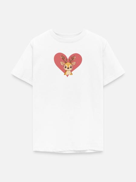 Hirsch Reh - Teenager T-Shirt - Weiß
