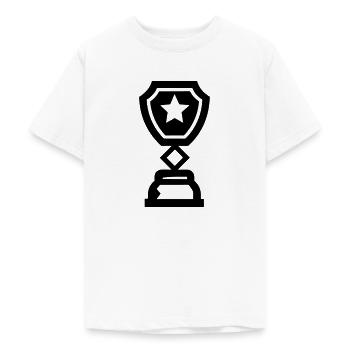 trophy - Teenage T-Shirt - white - Front - AI Model Teenager Male dark (155cm)