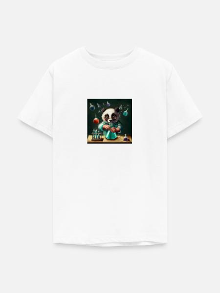 Panda Forscher - Teenager T-Shirt - Weiß
