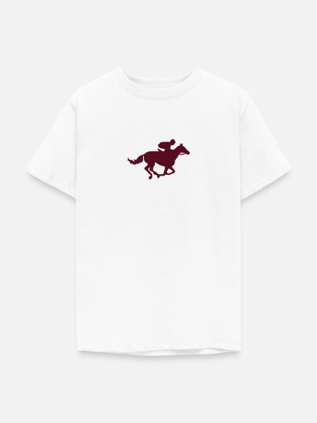 Pferderennen - Teenager T-Shirt - Weiß