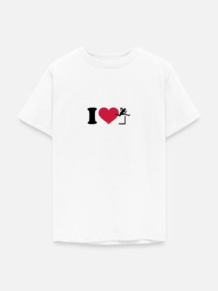 Hürdenlauf - Teenager T-Shirt - Weiß