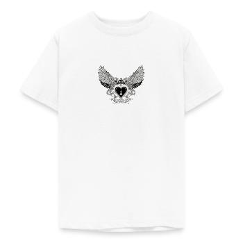 wings wing wing brittany of hearts of breizh - Teenage T-Shirt - white - Front - AI Model Teenager Male dark (155cm)