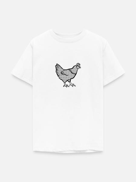 Huhn - Teenager T-Shirt - Weiß