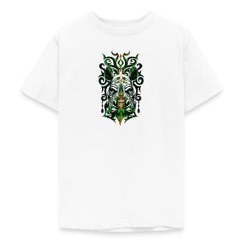 African Rhino Tribal - Teenage T-Shirt - white - Front - AI Model Teenager Male dark (155cm)