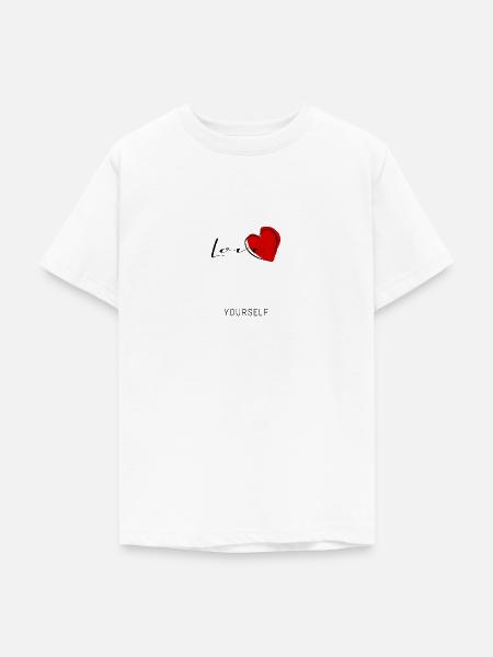 love yourself - Teenager T-Shirt - Weiß