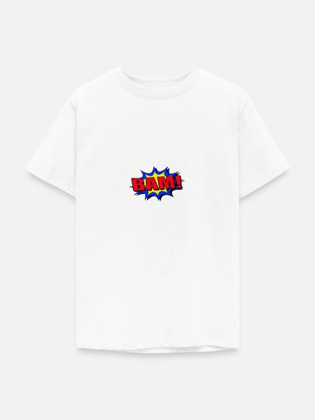 Bam Comic Slogan - Teenager T-Shirt - Weiß