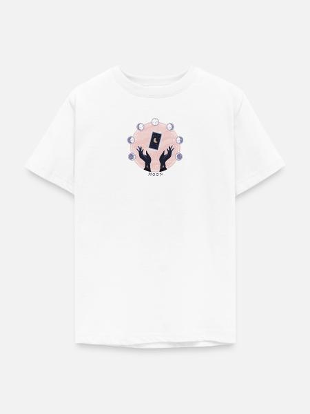 Lunar Magic Tarot Karte - Teenager T-Shirt - Weiß