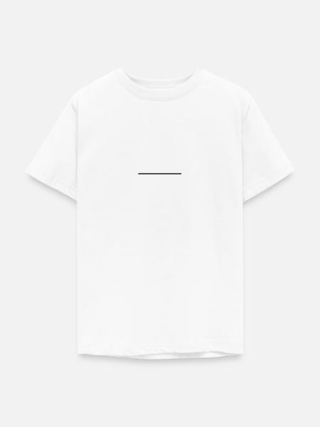 Schwarze dünne Linie - Teenager T-Shirt - Weiß