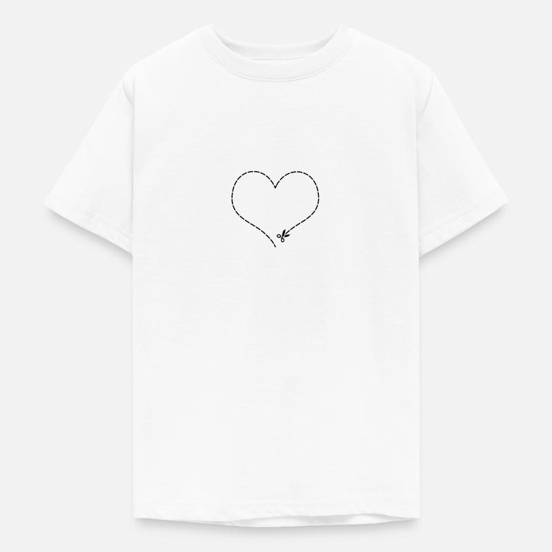 Cœur à couper - T-shirt Ado - blanc