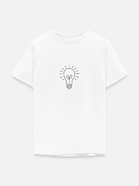 Glühbirne - Teenager T-Shirt - Weiß