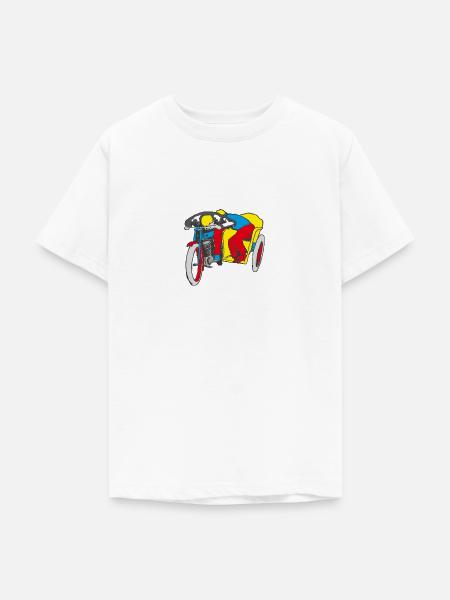 POP UP SEITE AUTO - Teenager T-Shirt - Weiß