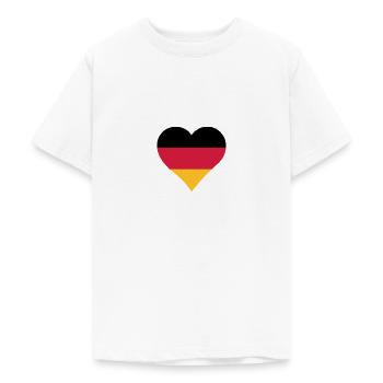 Deutschlandflagge Herform - Teenager T-Shirt - Weiß - Vorne - AI Model Teenager Male dark (155cm)